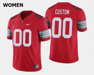 Women's Ohio State Buckeyes #00 Customized Scarlet Nike NCAA 2018 Spring Game Limited College Football Jersey October XOK6544DF
